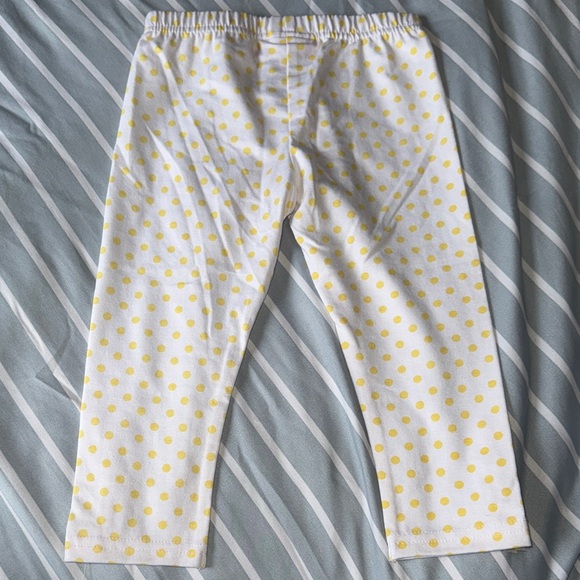 Girls Yellow Striped Butterfly Set with Polka Dot Pants - Picture 8 of 8